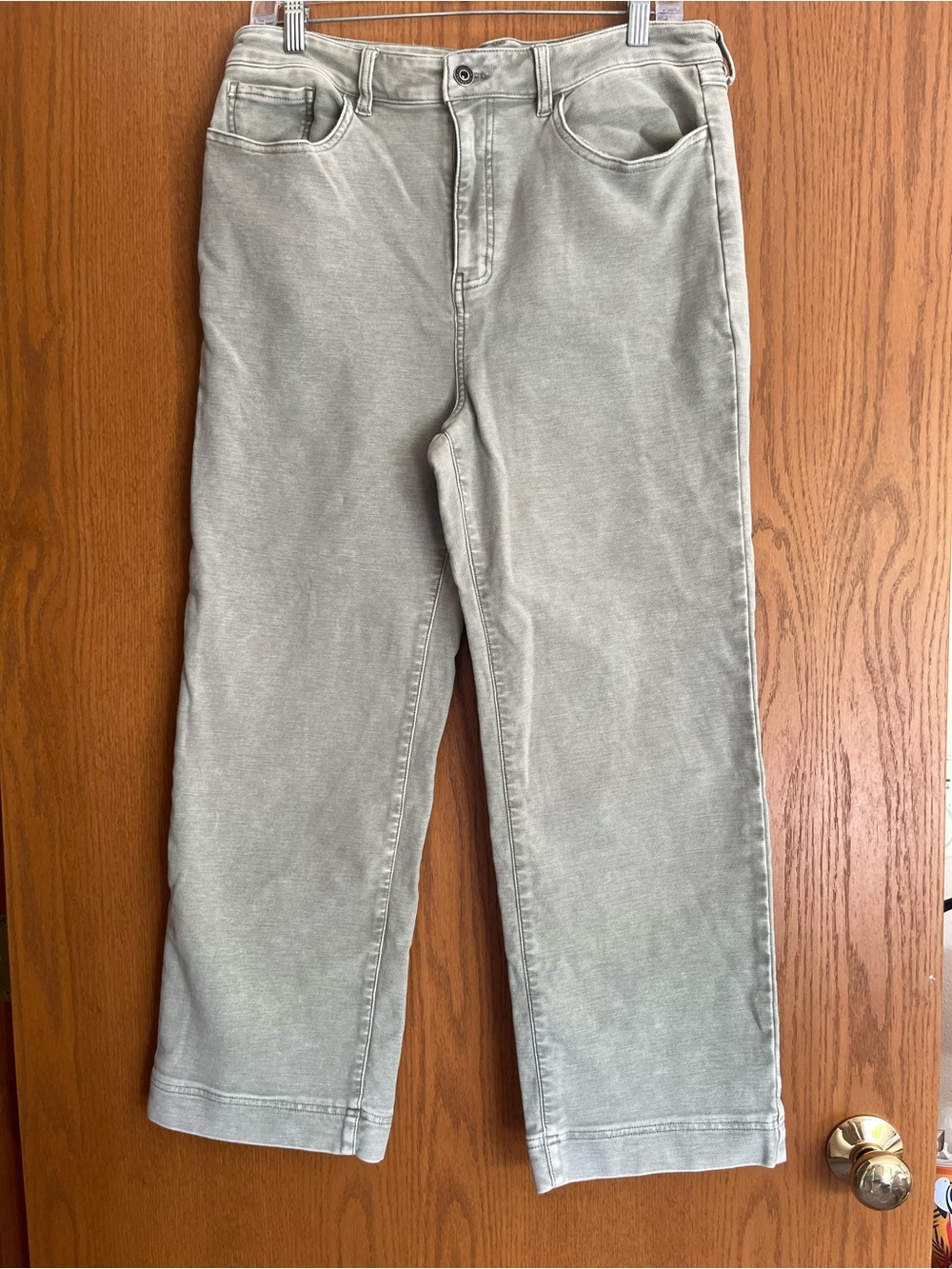 Flag & Anthem Wide Leg Jeans in Light Sage Green